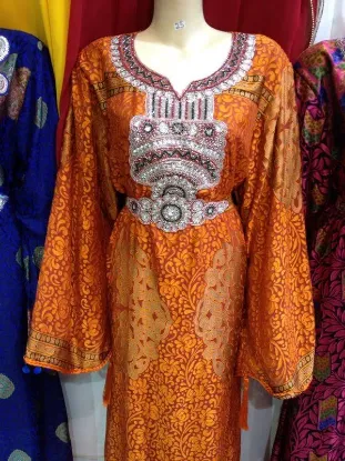 Picture of modest maxi gown arabian fancy eid latest collection mo
