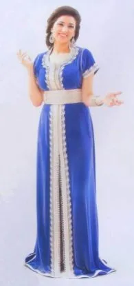 Picture of moroccan evening wear home gown with floor touch length
