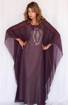 Picture of modern party wear khaleeji thobe caftan dress for arabi