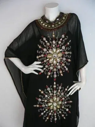 Picture of modern dubai caftan with unique hand made embroidery de