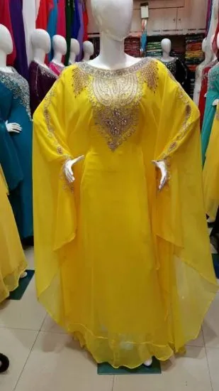 Picture of arabian khaleeji thobe party wear kaftan,abaya,jilbab,k