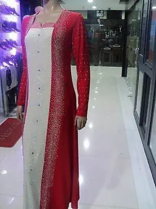 Picture of fashion baju kurung raya moss crepe design baju kurung 