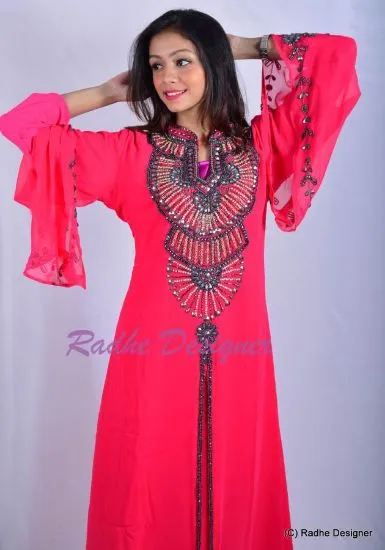 Picture of modest maxi gown Arabian Party Wear Evening Gown Jalabi