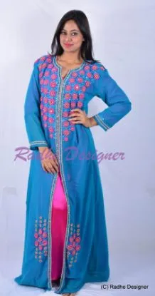 Picture of royal stylish fancy kaftan georgette hand embroidery ar