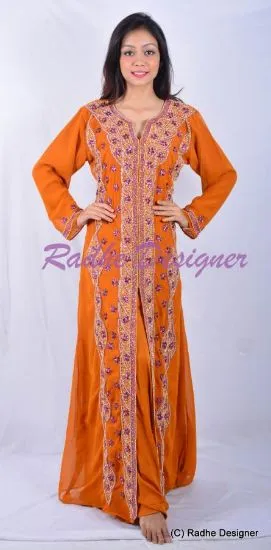 Picture of modest maxi gown beautiful moroccan kaftan abaya jalabi
