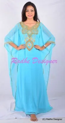 Picture of moroccan party wear with unique hand made embroidery c 