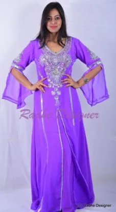 Picture of moroccan party wear wedding gown for saudi arabian ladi