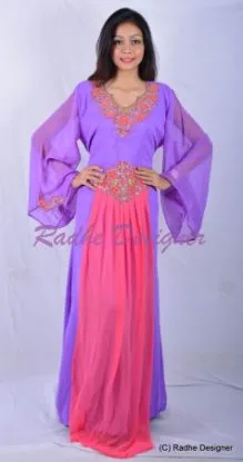 Picture of modest maxi gown arabian farasha design for women dress