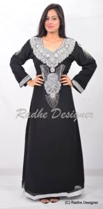 Picture of modest maxi gown traditional modern kaftan long sleeve 