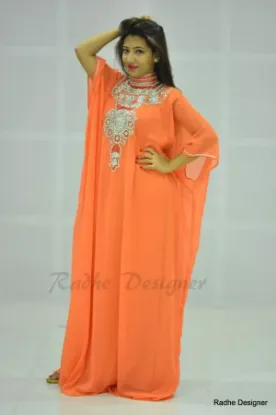 Picture of dubai farasha long sleeve floor touch caftan dress ,aba