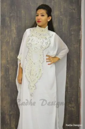 Picture of elegant fancy lovely dubai farasha party wear dress,aba