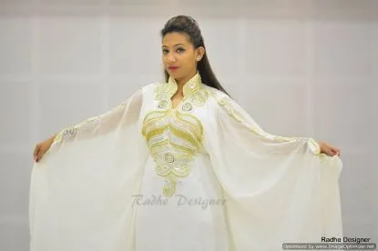 Picture of modest maxi gown magenta modern caftan jalabiya jilbab 