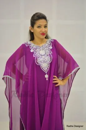Picture of exclusive party wear jalabiya maxi with unique embroide