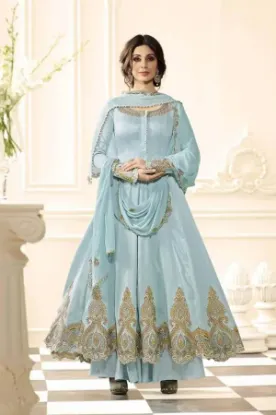 Picture of modest maxi gown lace applique long sleeve tulle aline 