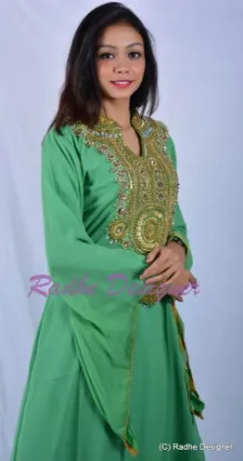 Picture of uniquely embroidered walima gown for saudi arabian ladi