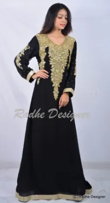 Picture of full length floor touch party wear kaftan for daily use