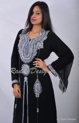 Picture of modest maxi gown moroccan dubai kaftan abaya wedding go