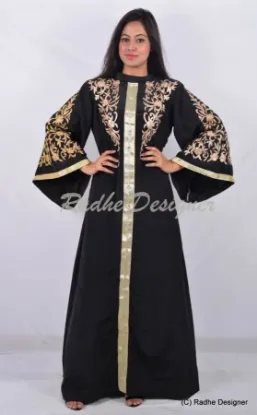 Picture of dubai modern traditional georgette dress for women,abay