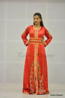 Picture of modest maxi gown jalabiya jilbab modern fancy moroccan 