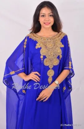 Picture of exclusive dubai kaftan hand embroidery dress party wear