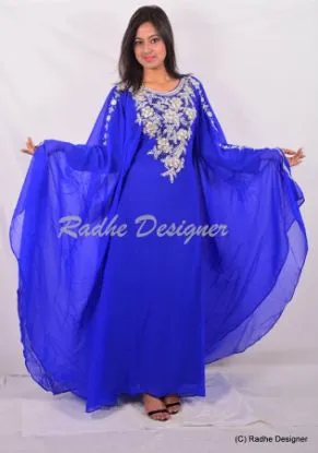 Picture of exclusive dubai kaftan machine embroidery dress party w
