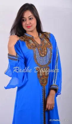 Picture of modest maxi gown modern dubai kaftan jilbab fantasy ara