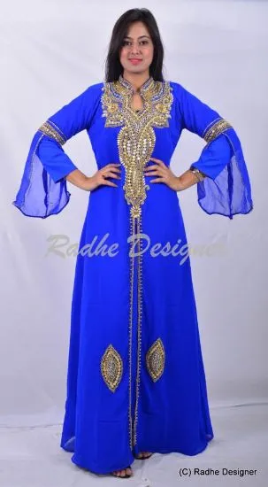 Picture of modest maxi gown georgette fancy takchita jilbab jalabi
