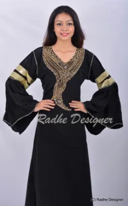 Picture of modest maxi gown georgette jalabiya jilbab fancy weddin