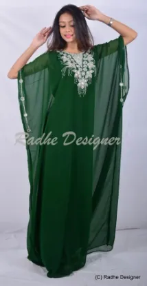 Picture of dubai takshita kaftan georgette hand embroidery jilbab 