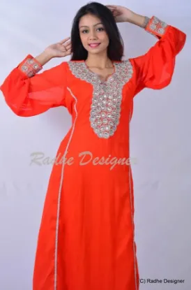 Picture of soft and comfortable night wear simple evening gown inh