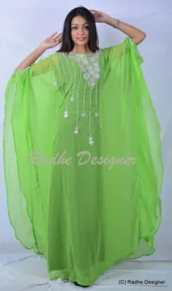 Picture of lovely fancy kaftan jilbab jalabiya wedding gown arabia