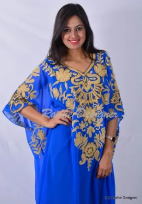 Picture of modest maxi gown georgette kaftan dress arabian farasha