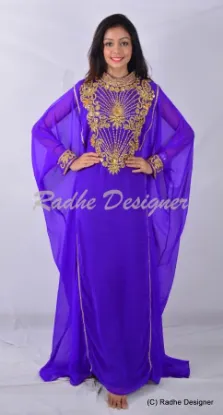 Picture of modest maxi gown georgette fancy moroccan jilbab jalabi