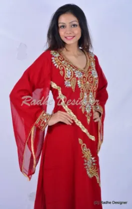 Picture of dubai modern farasha hand embroidered for party wear ar