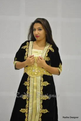 Picture of elegant modern dubai beautiful ladies kaftan dress for 