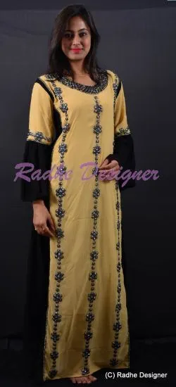 Picture of modest maxi gown arabian fancy thobe party wear jalabiy