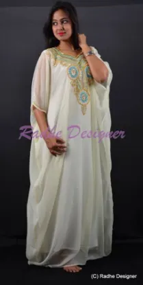 Picture of modest maxi gown georgette caftan jalabiya jilbab weddi
