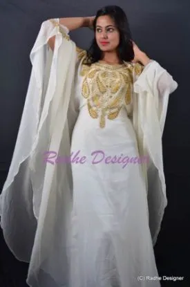 Picture of traditional dubai kaftan for women gown design ,abaya,j
