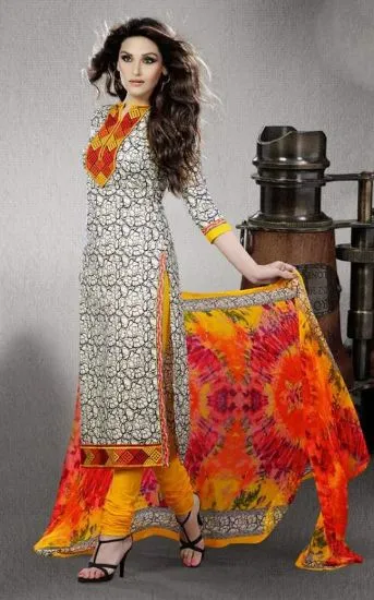 Picture of indian designer embroidered maroon cotton salwar kameez