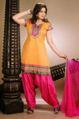 Picture of designer saree silk blend pakistani bollywood indian pa