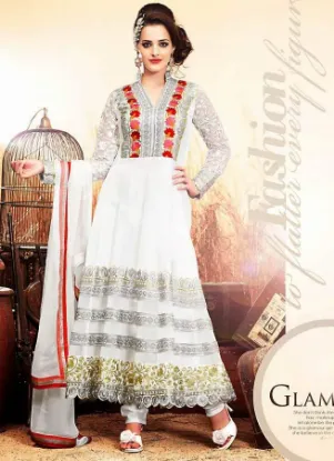 Picture of indian pakistani stitched embroidery lawn shalwar kamiz