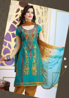 Picture of indian bridal georgtte anarkali suit pakistani designer