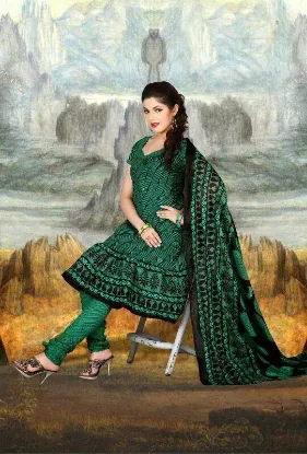 Picture of indian cotton block printed jaipur kalamkari dress full