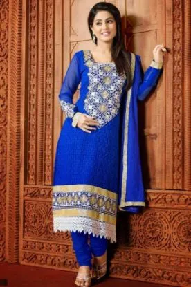 Picture of indian cotton patiala shalwar suit moroccan style outfi