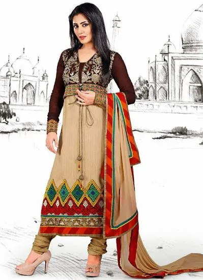 Picture of indian salwar kameez looseq unstitched dress material p