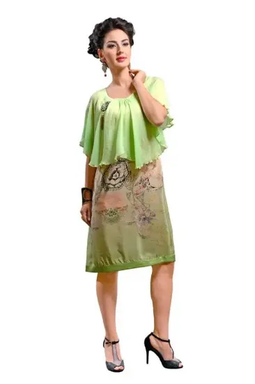 Picture of women's bandage batik print kaftan sleeveless evening p