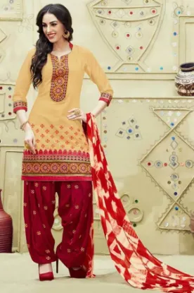 Picture of black and gold embroidered salwar-kameez ,s2399