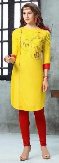 Picture of 100% cotton durga kalamkari party wear dress gown ready