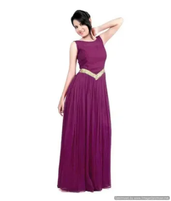 Picture of women's strapless evening dresses solid color long part