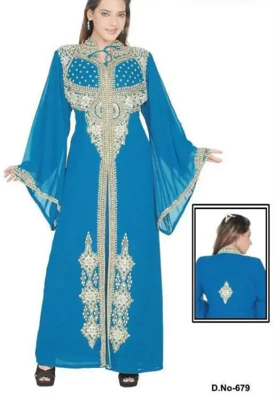 Picture of Elegant Multicolor Georgette Jilbab Dress for Women